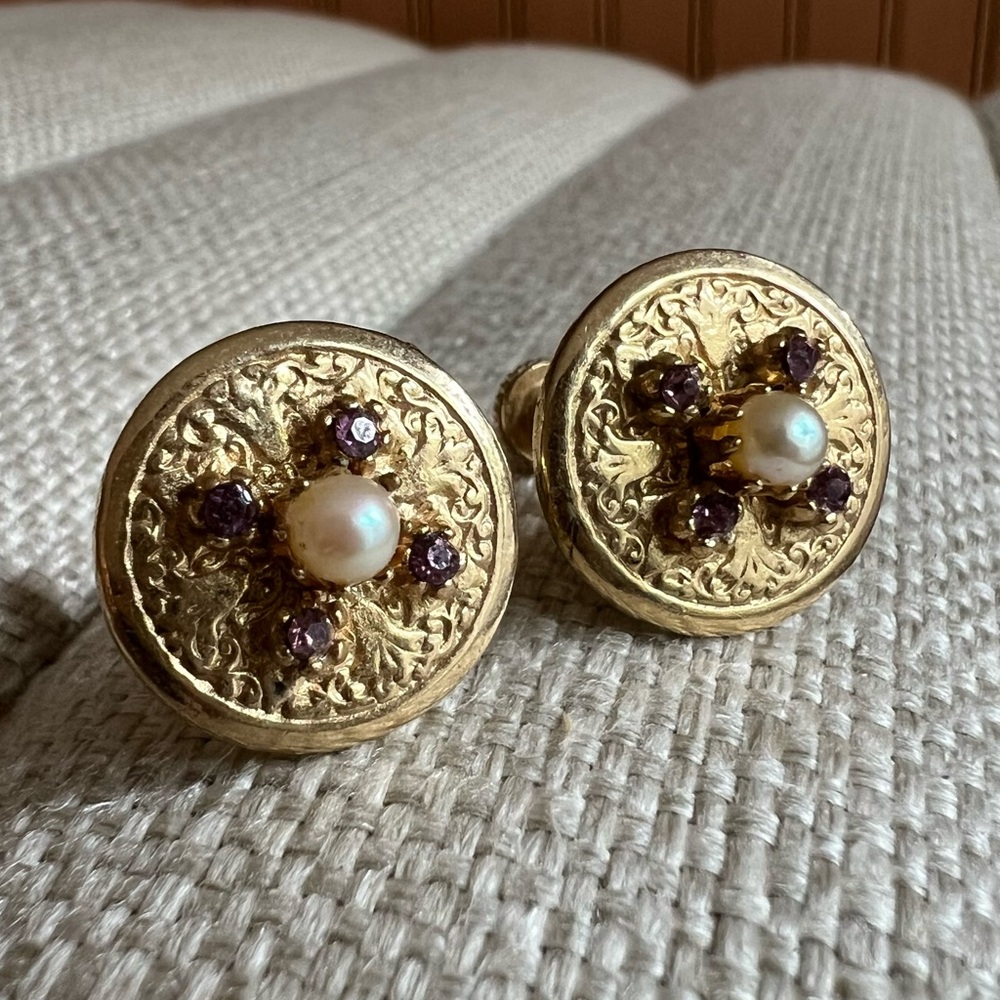 Vintage Filigree Earrings - Picture 3 of 5